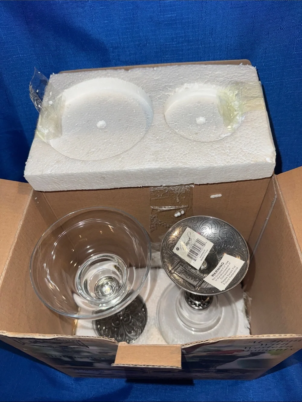Western Moments Silverado Stemware - Margarita Glasses - Set of 2 - New in Box